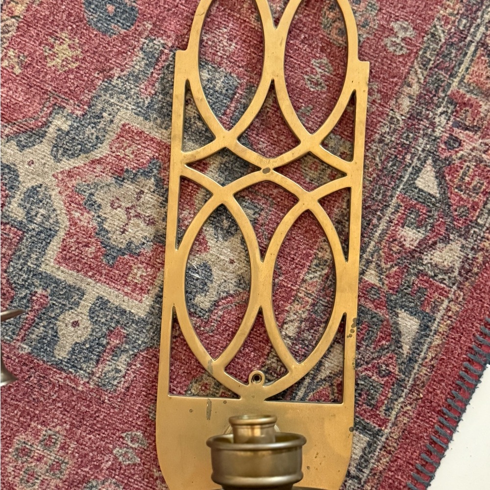 Antique Brass Wall Candle Holder